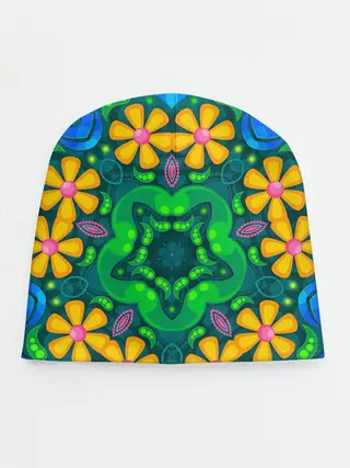 Детская шапка / Цветы и узоры - Калейдоскоп