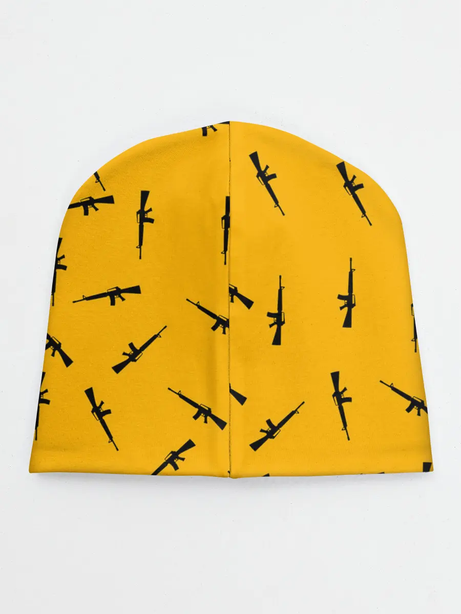 Детская шапка / PUBG АВТОМАТЫ ПАТТЕРН ЖЁЛТЫЙ