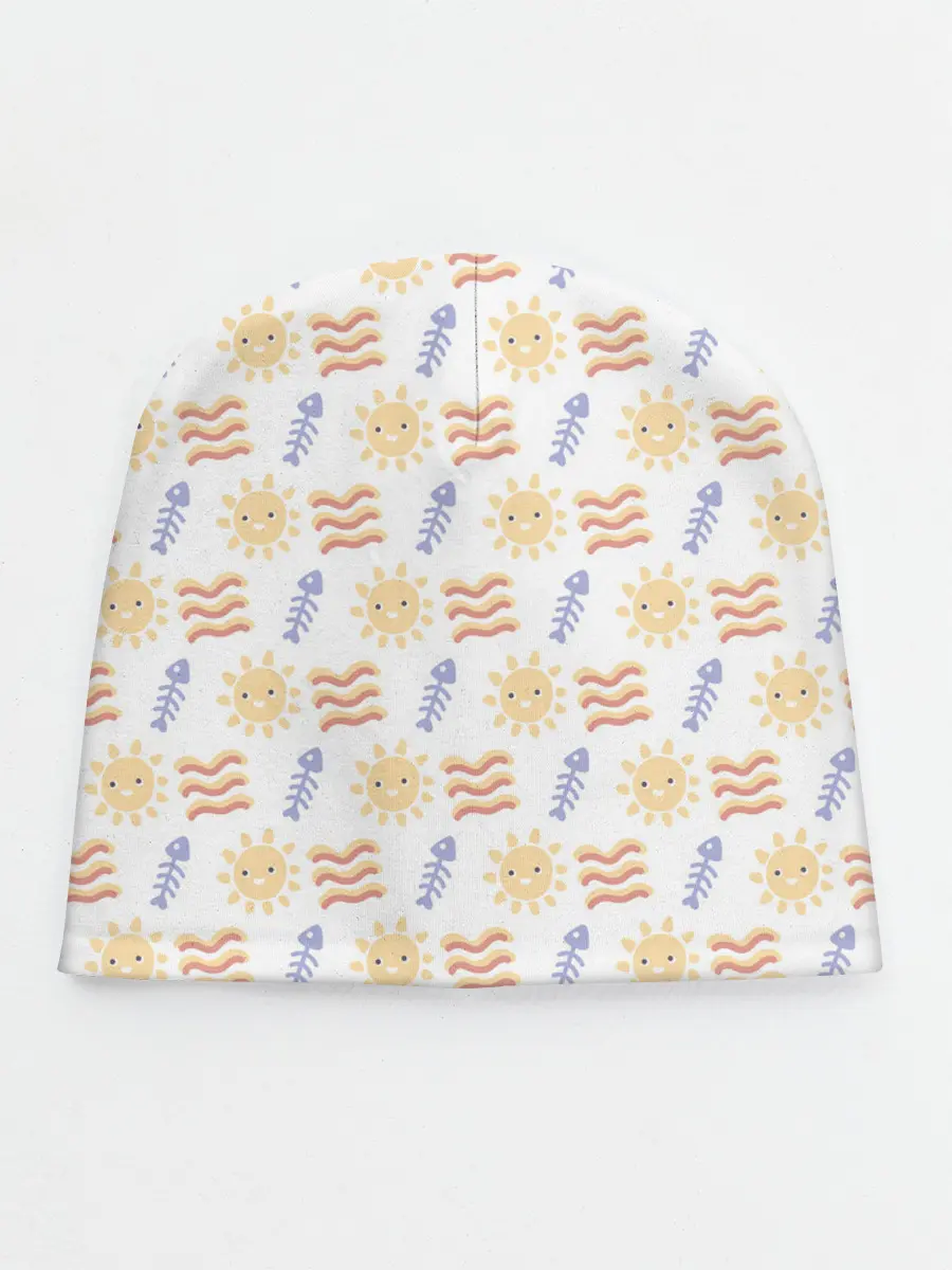 Детская шапка / летнее солнце и волны