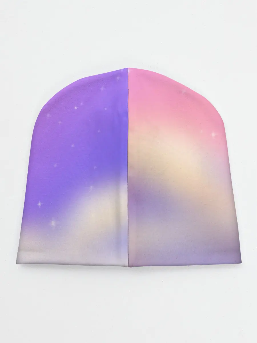 Детская шапка / Звёздное небо розовый закат