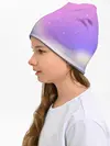 Детская шапка / Звёздное небо розовый закат
