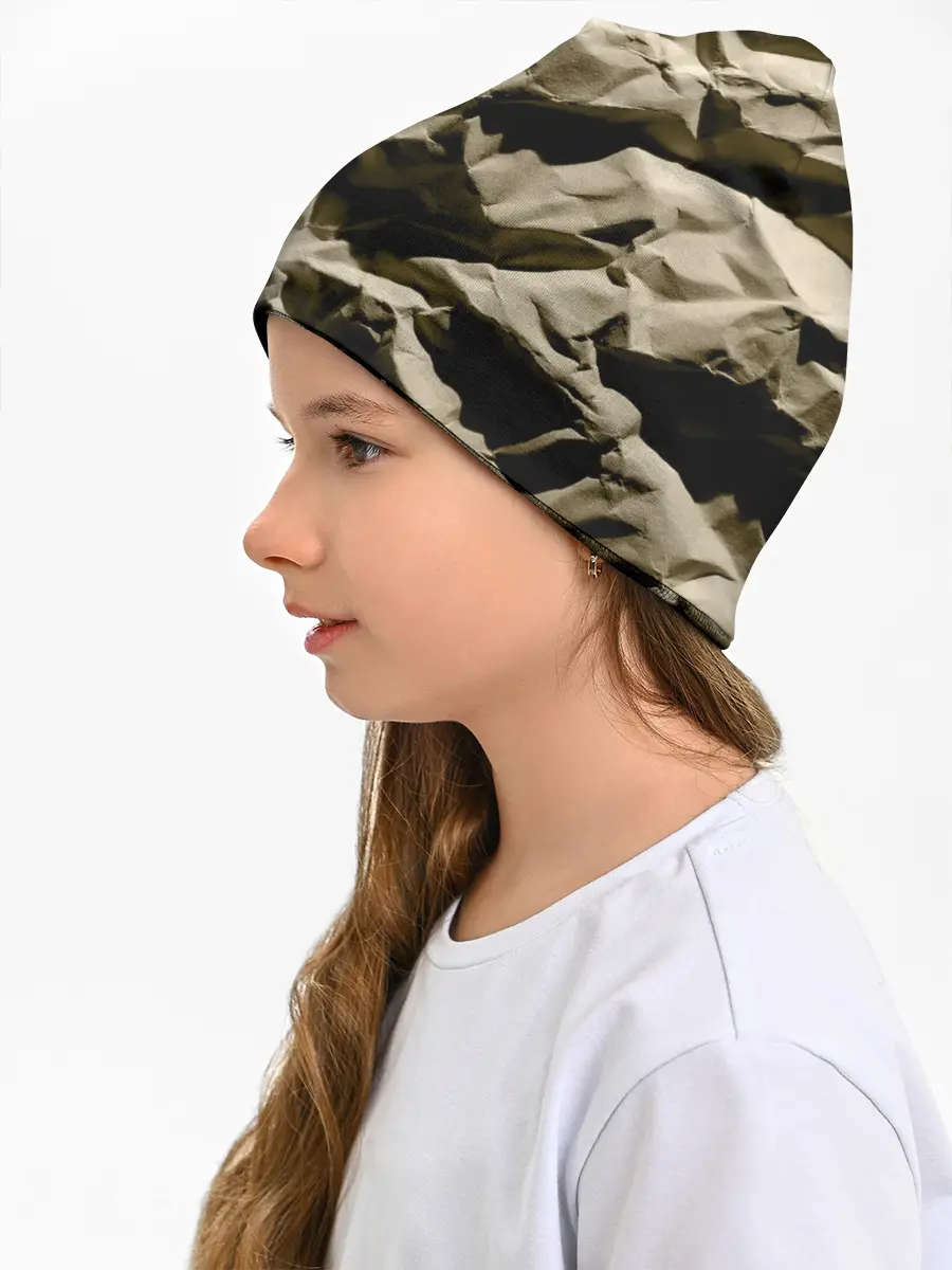 Детская шапка / Мягкая мятая бумага