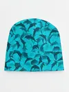 Детская шапка / Синий камуфляж с дельфинами