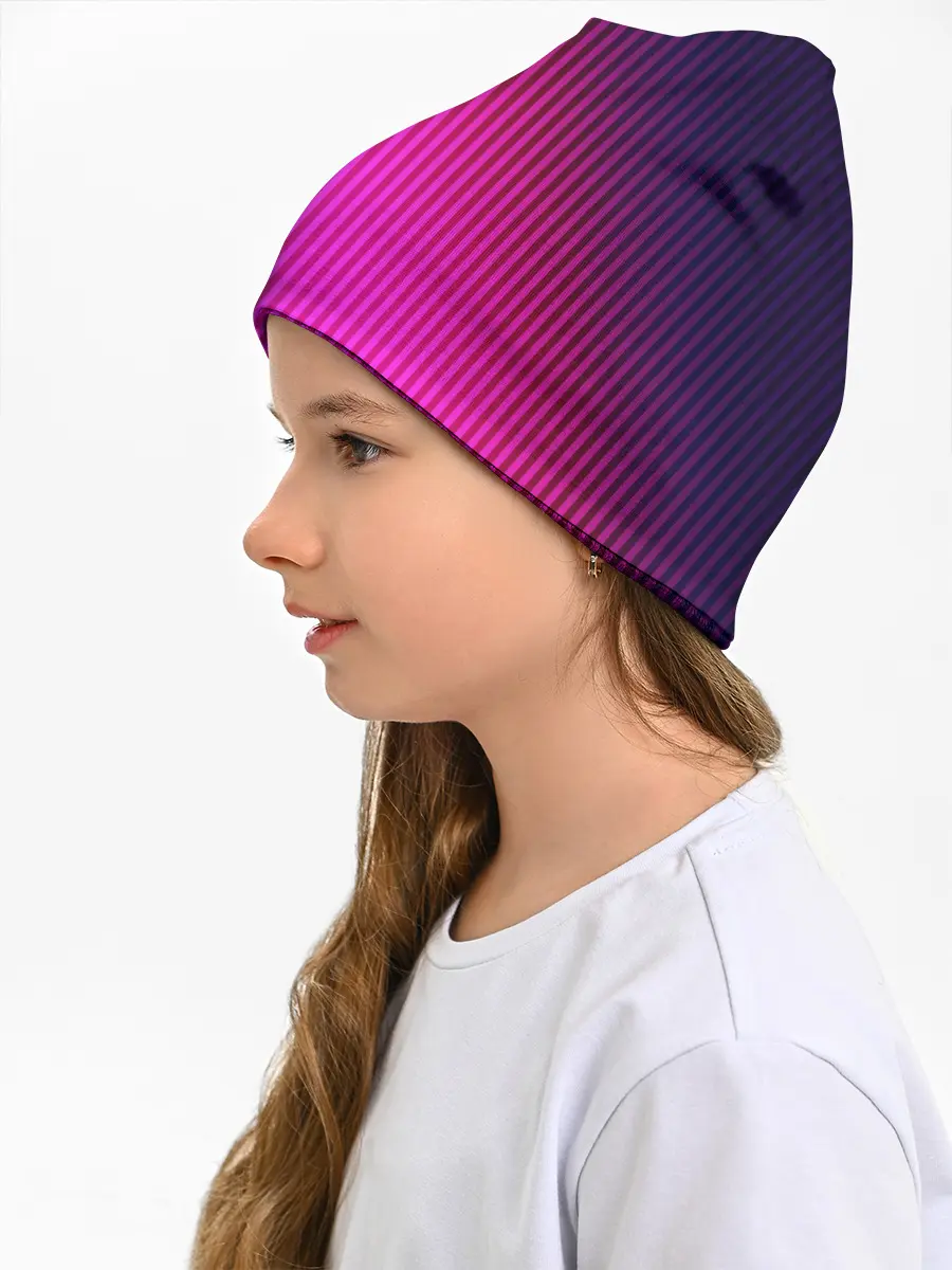 Детская шапка / Фиолетово-малиновый градиент