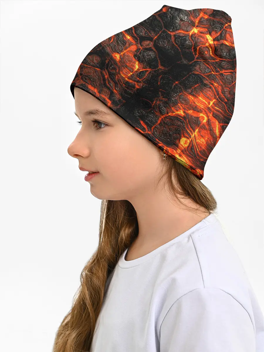 Детская шапка / Горящая лава