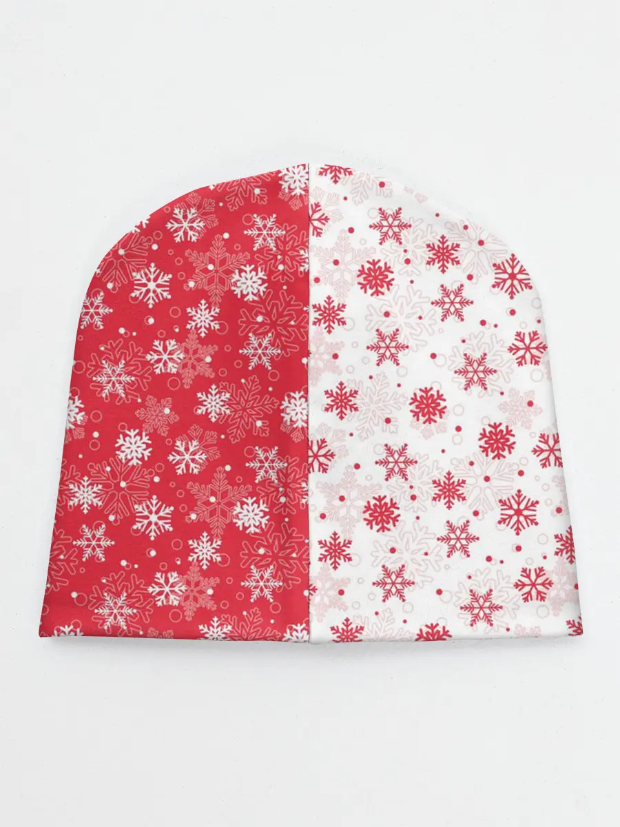 Детская шапка / Снежинки - новогодние узоры