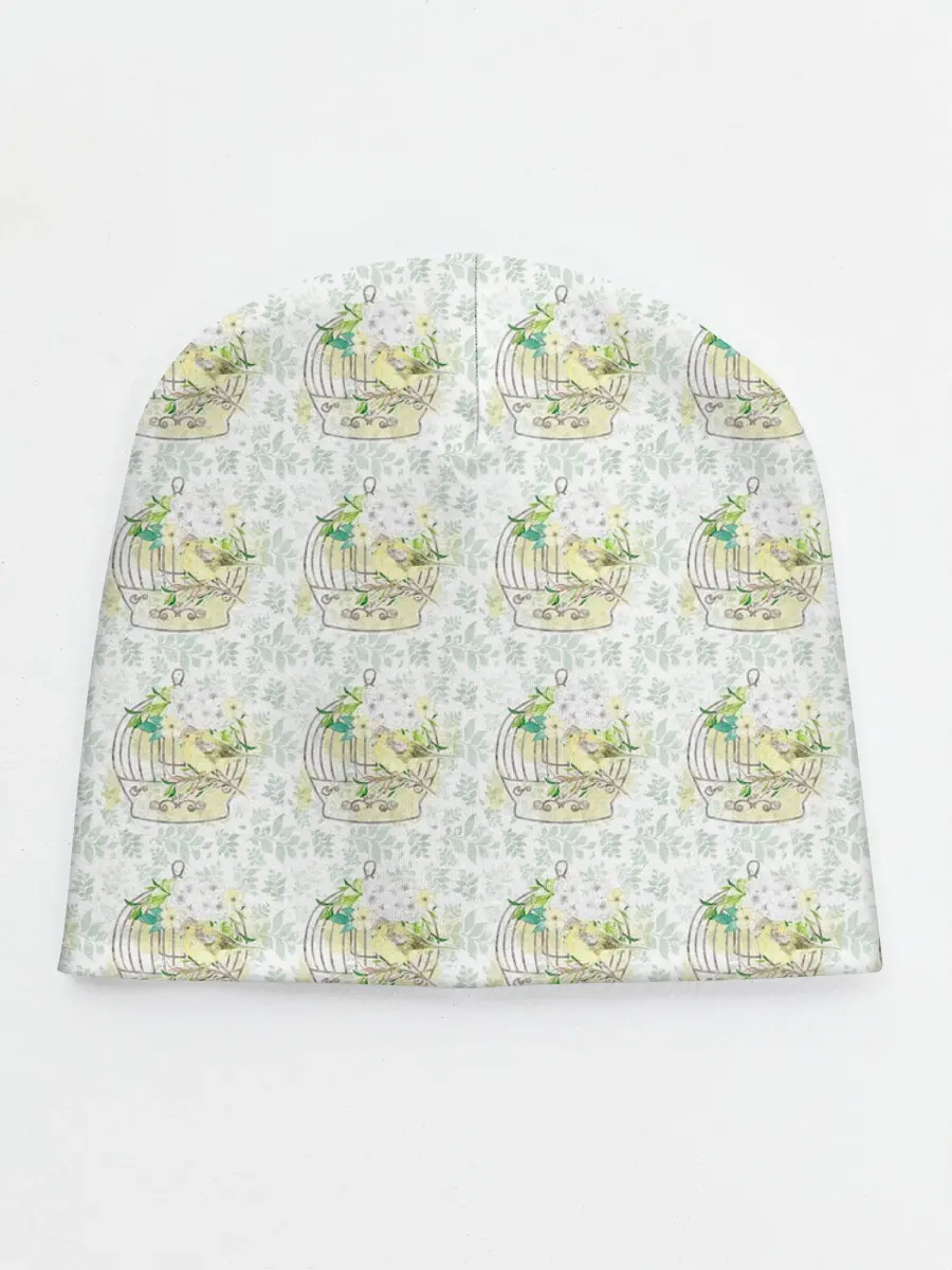 Детская шапка / Канарейки в клетках