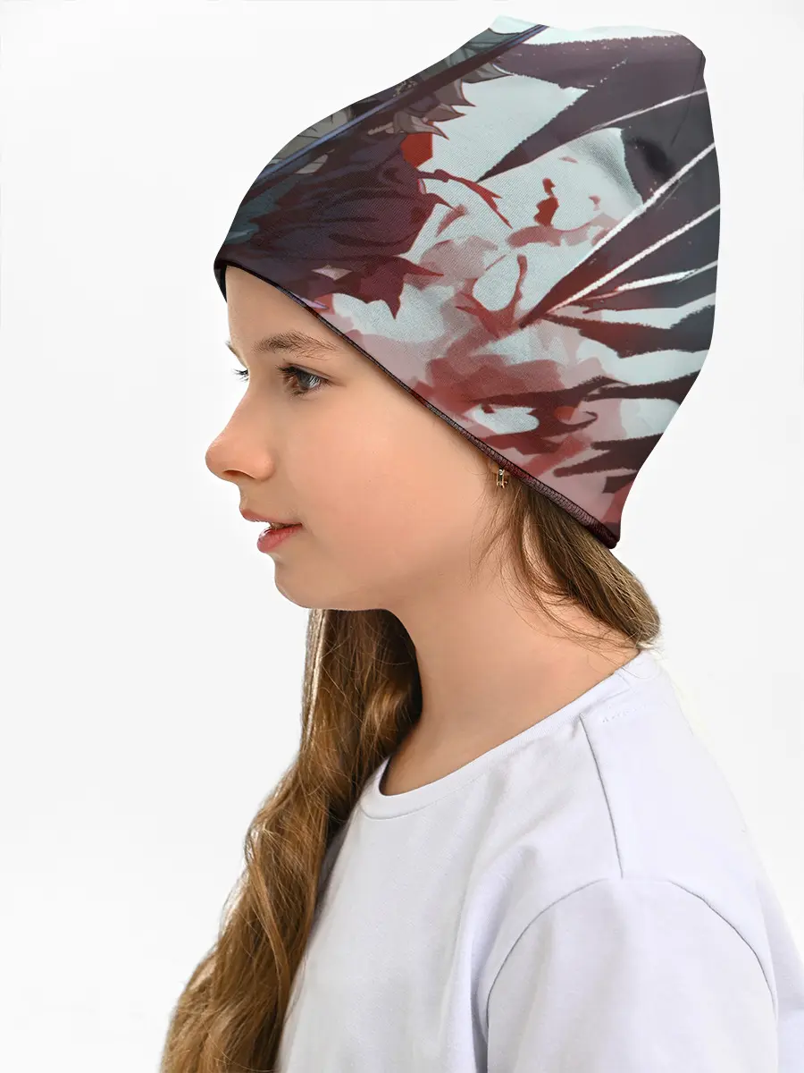 Детская шапка / Аста в режиме демона черный клевер