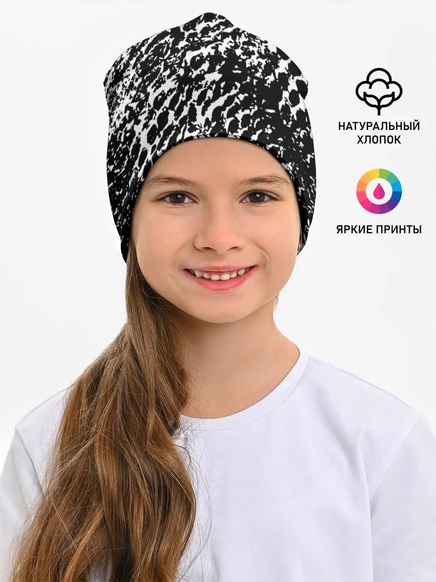 Детская шапка / Хаос белого на черном
