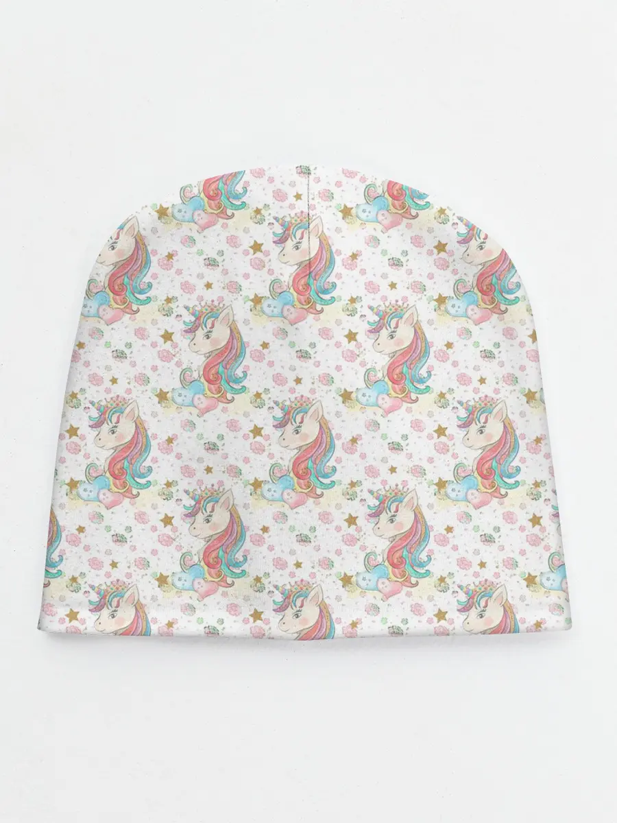 Детская шапка / Единороги паттерном