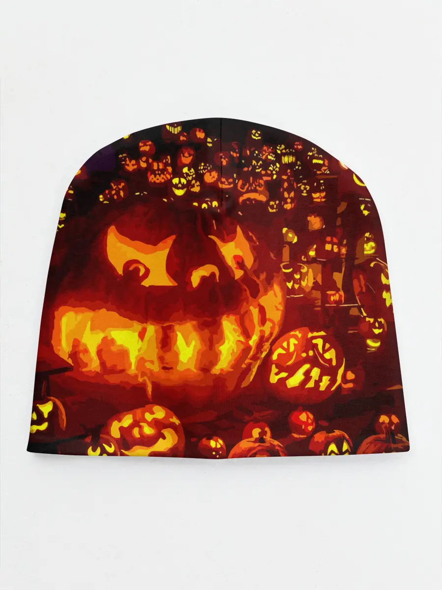 Детская шапка / Тыквы на Хэллоуин