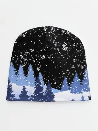 Детская шапка / Снежная ночь в зимнем лесу