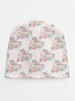 Детская шапка / Единороги паттер