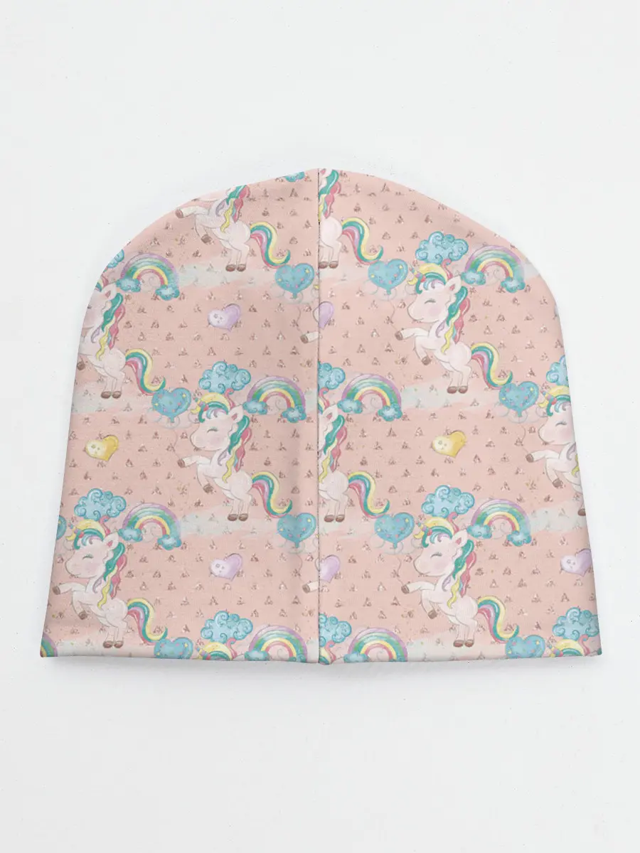 Детская шапка / Единороги из паттерна