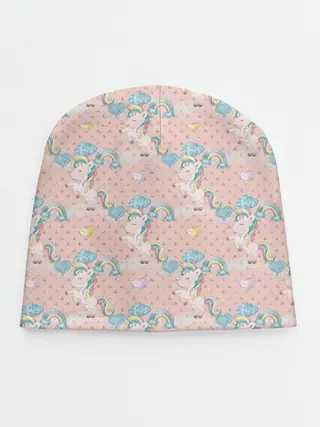 Детская шапка / Единороги из паттерна