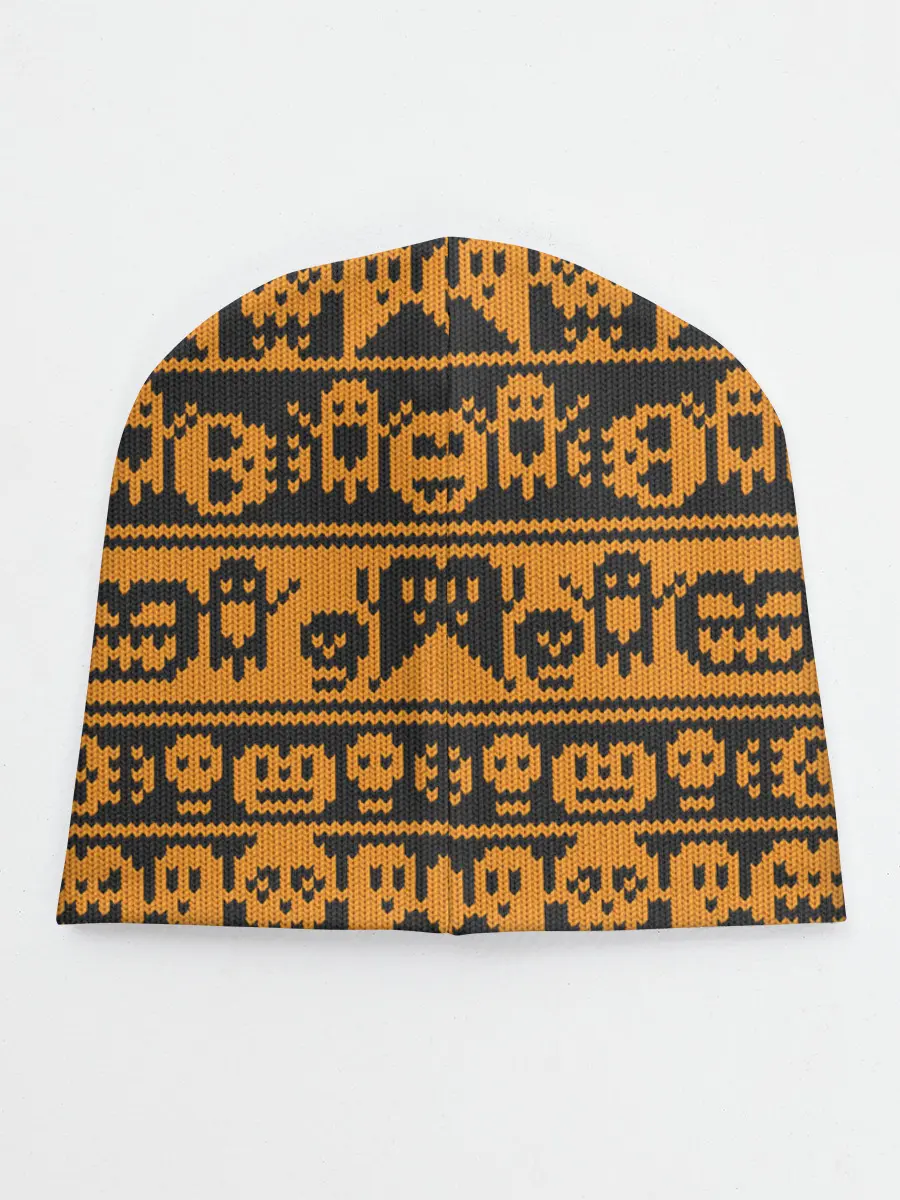 Детская шапка / Свитер с тыквами