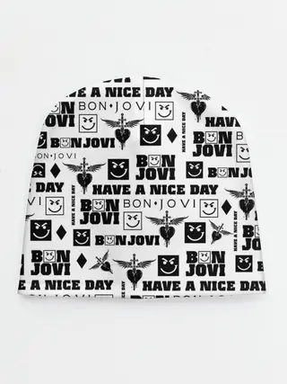 Детская шапка / BON JOVI ЛОГОБОМБИНГ | БОН ДЖОВИ ПАТТЕРН