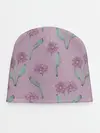 Детская шапка / Розовые герберы на розовом фоне