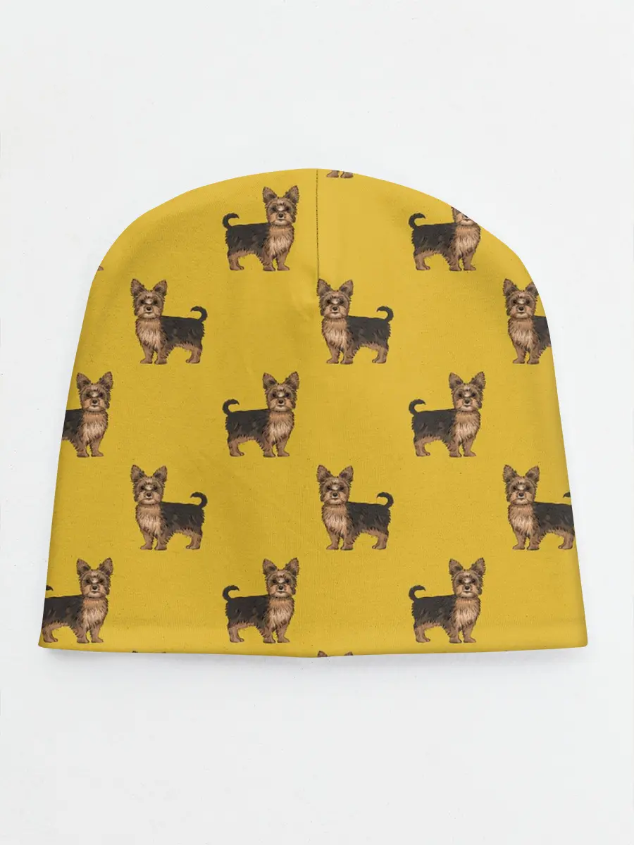 Детская шапка / Йоркширский терьер паттерн