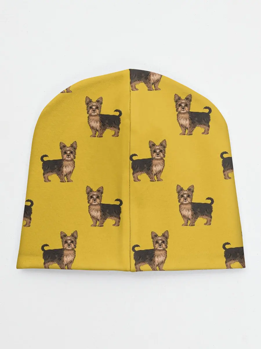 Детская шапка / Йоркширский терьер паттерн