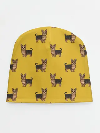 Детская шапка / Йоркширский терьер паттерн