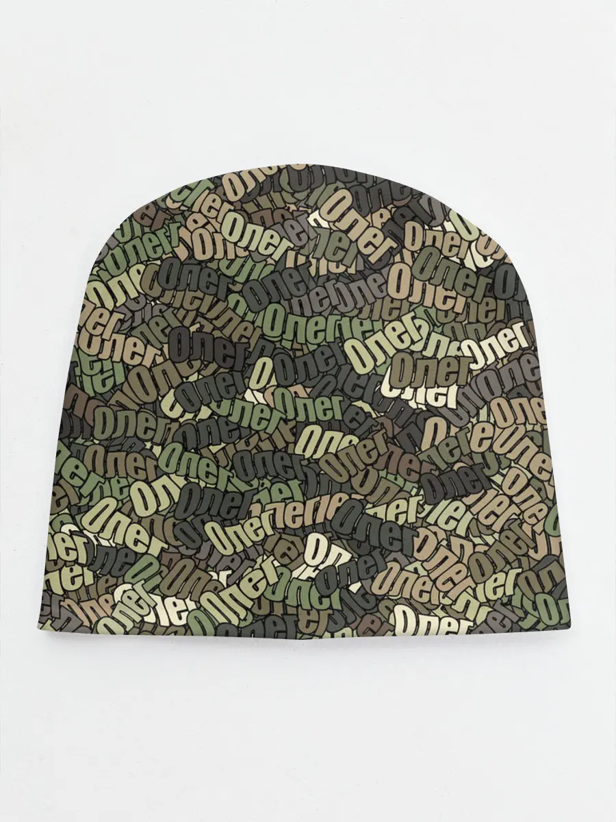 Детская шапка / Именной камуфляж Олег