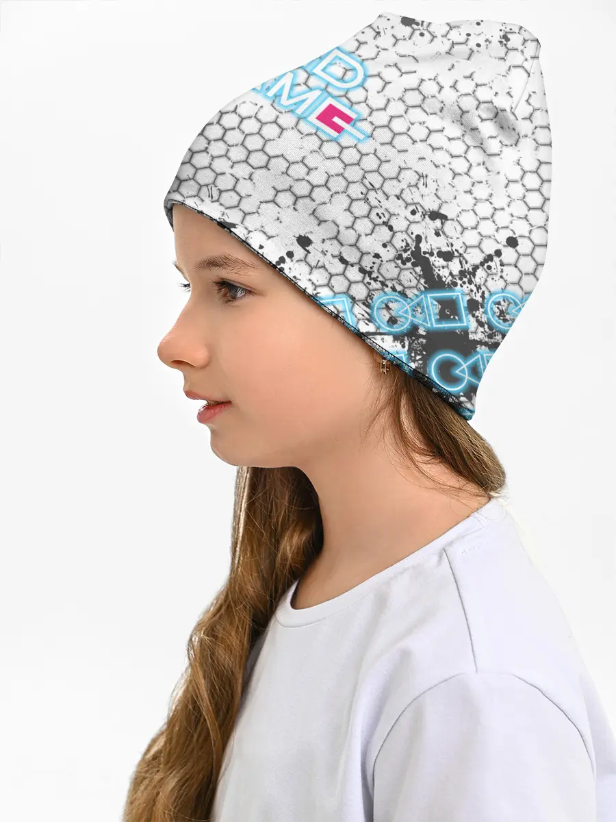 Детская шапка / Игра в кальмара Неон