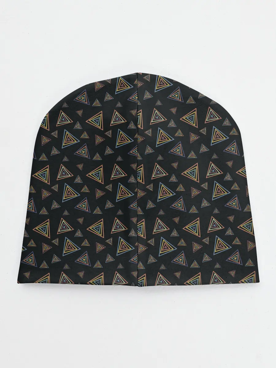 Детская шапка / Абстракция из разноцветных треугольников