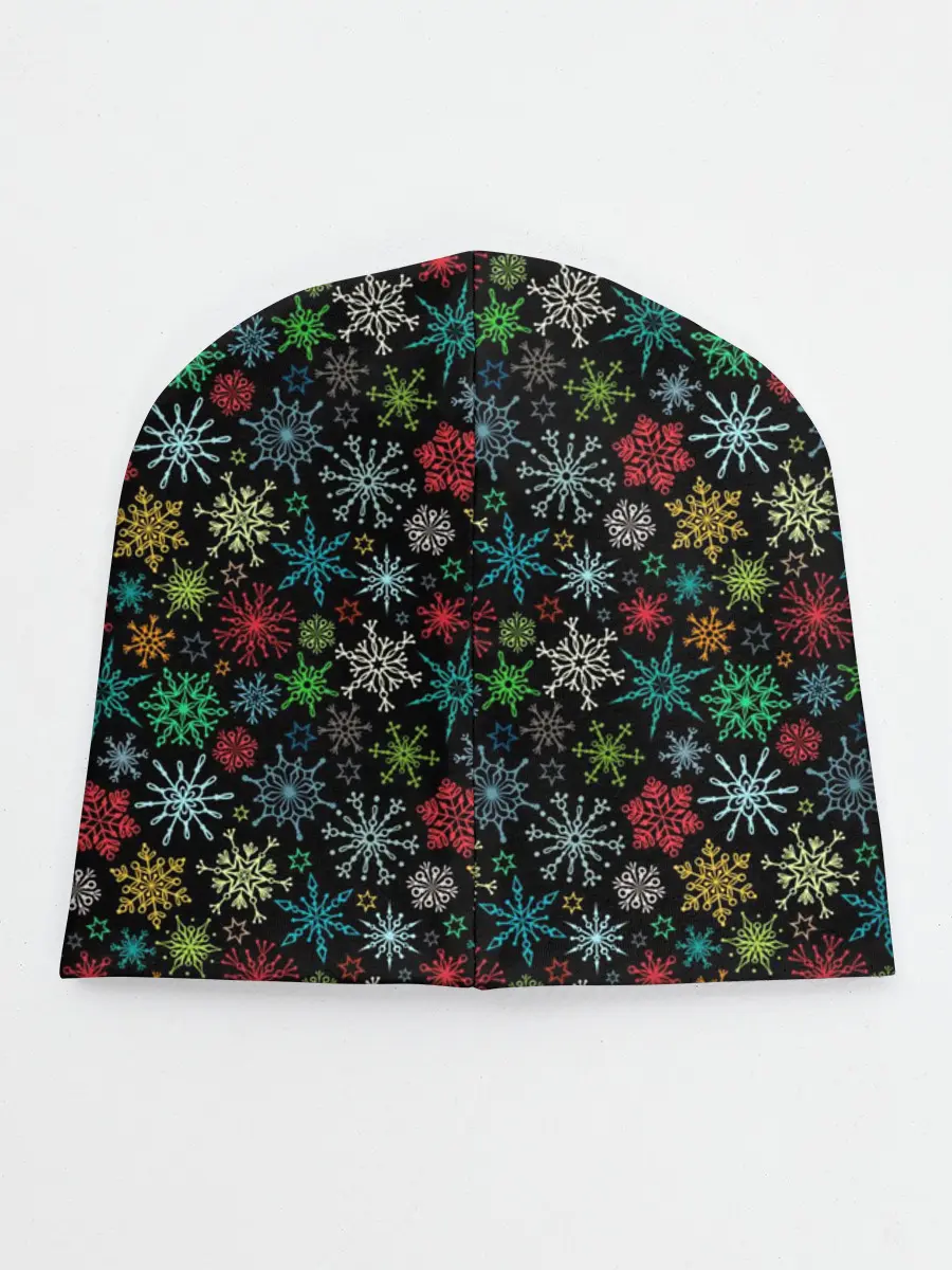 Детская шапка / Разноцветные Снежинки