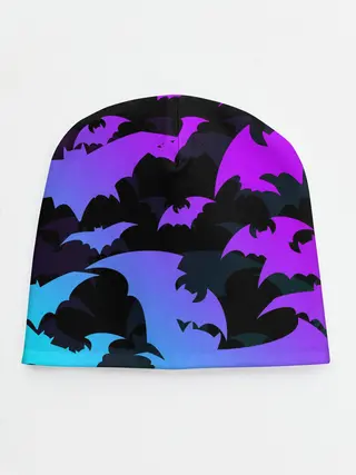 Детская шапка / ЛЕТУЧИЕ МЫШИ ХЕЛЛОУИН НЕОН / HALLOWEEN NEON