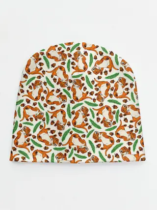 Детская шапка / Тигрята, еловые ветки и желуди