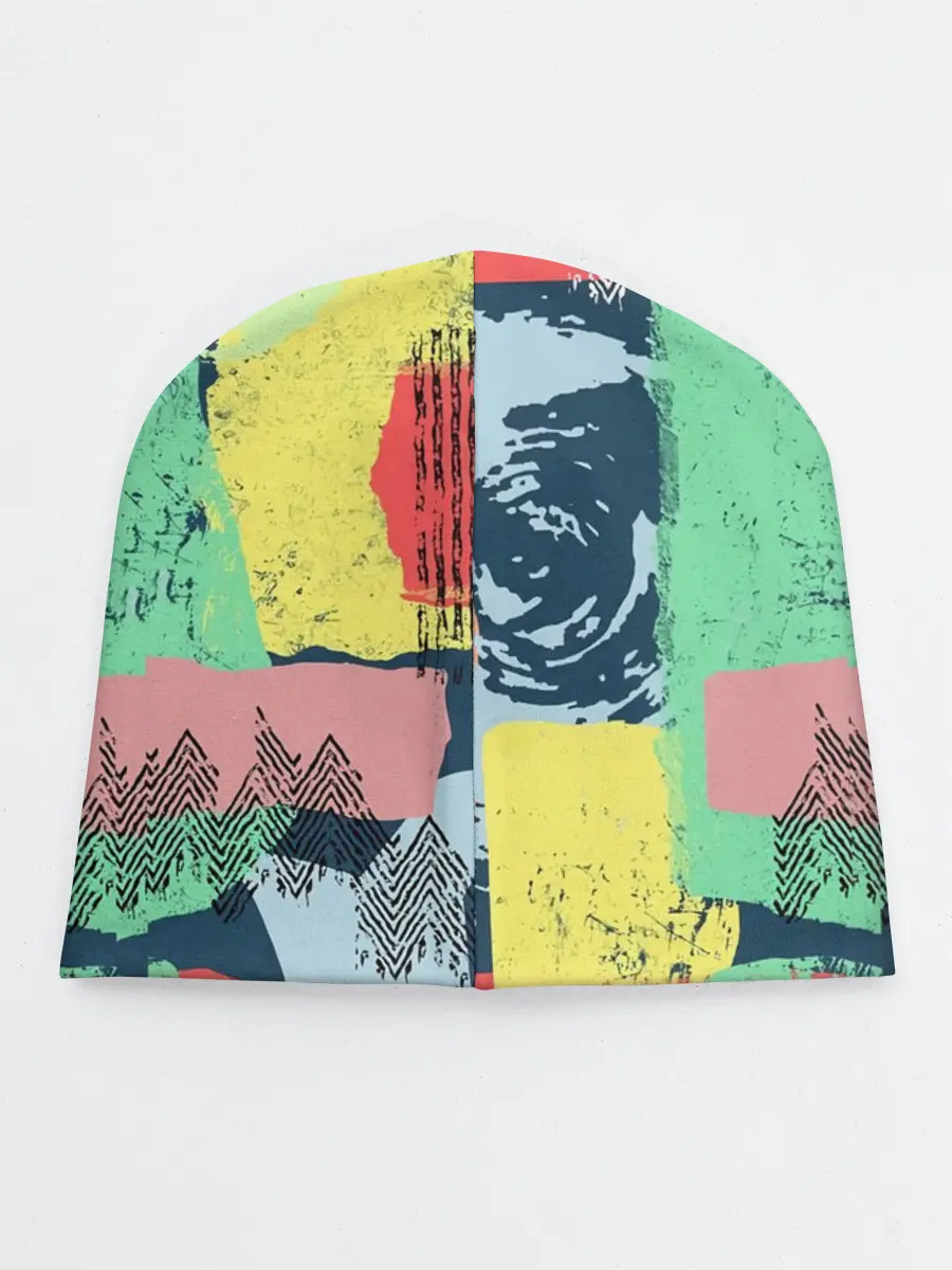 Детская шапка / Желто-зеленый тай-дай