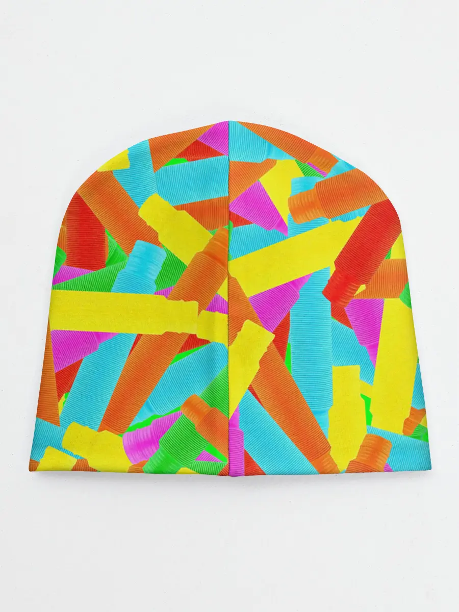 Детская шапка / Фон Цветные трубки Pop Tubes, Поп тубус