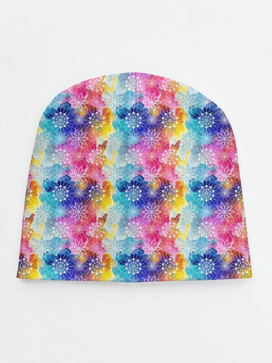 Детская шапка / Радужные Снежные Узоры