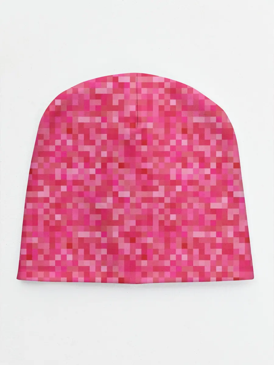 Детская шапка / Цикламеновая пиксельная абстракция