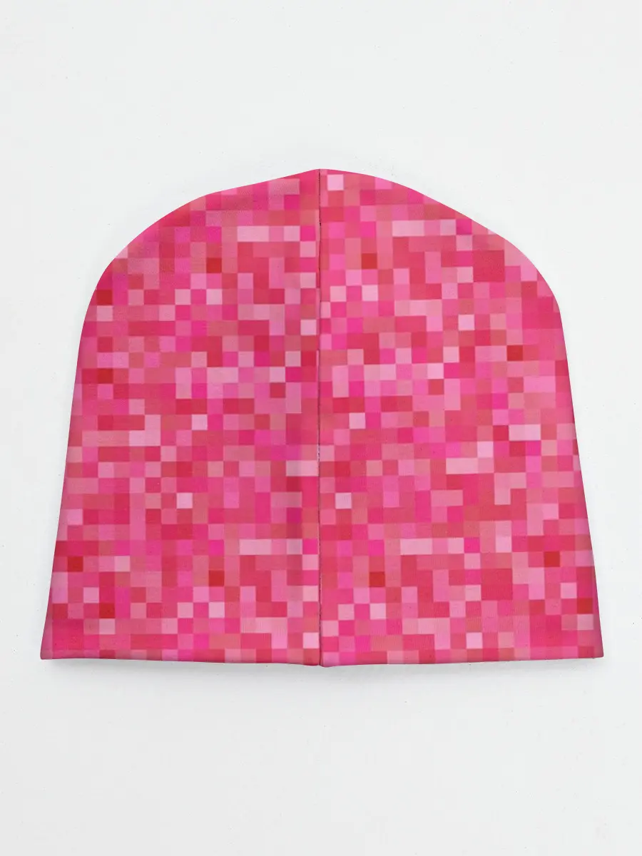 Детская шапка / Цикламеновая пиксельная абстракция