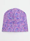 Детская шапка / Сиреневая пиксельная абстракция