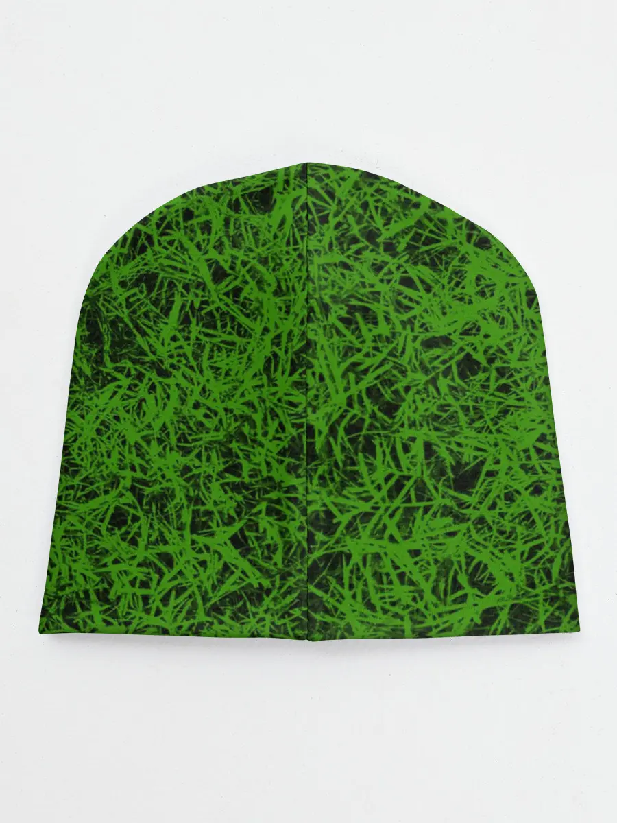 Детская шапка / зелёный паттерн