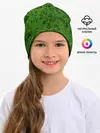 Детская шапка / зелёный паттерн