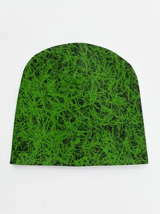 Детская шапка / зелёный паттерн