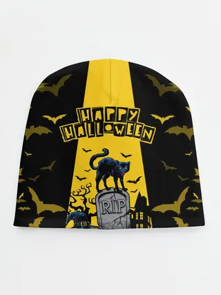 Детская шапка / КОТ НА КЛАДБИЩЕ | ХЕЛЛОУИН