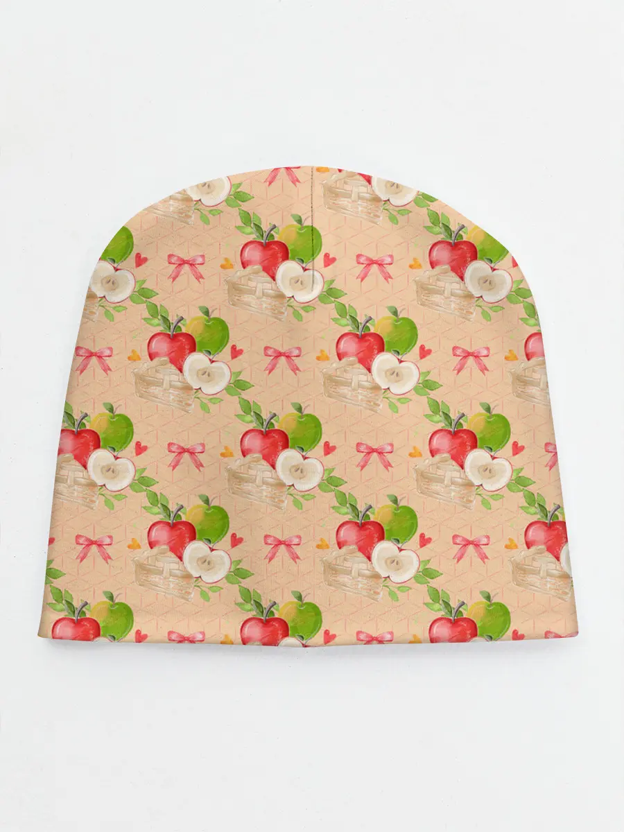 Детская шапка / Яблоки паттерн