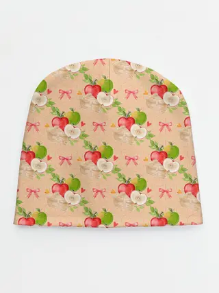 Детская шапка / Яблоки паттерн
