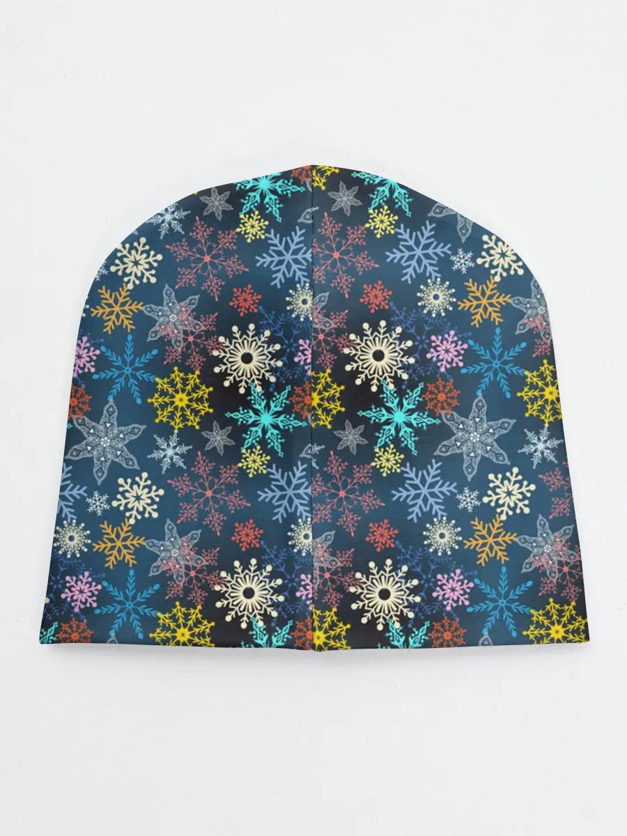 Детская шапка / Красочные Снежинки