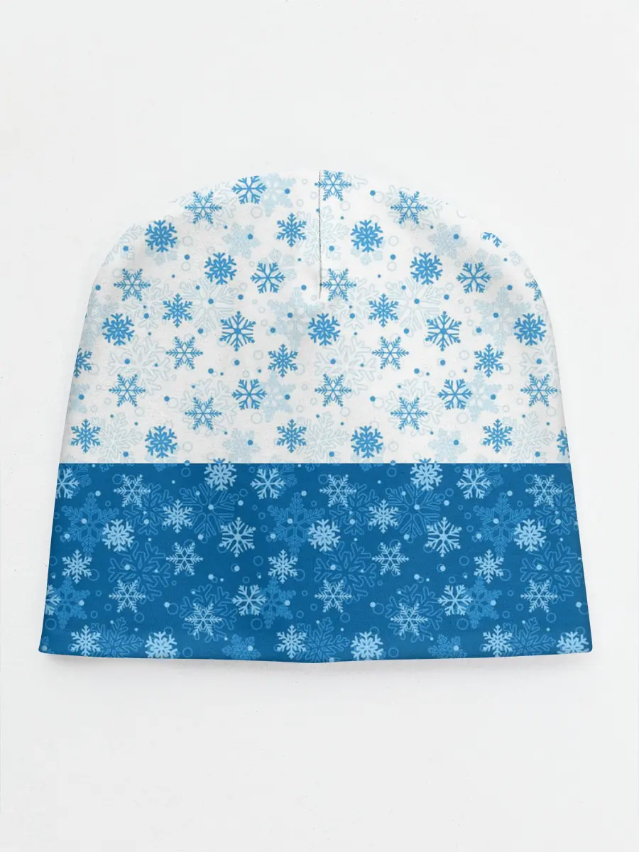 Детская шапка / Светло-Тёмные Снежинки