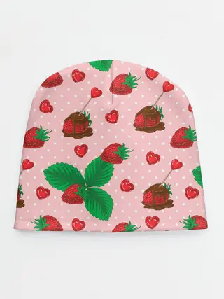 Детская шапка / Клубника в шоколаде