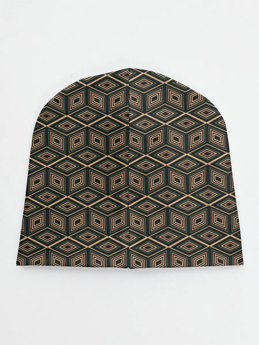 Детская шапка / Абстракция из квадратов и ромбов