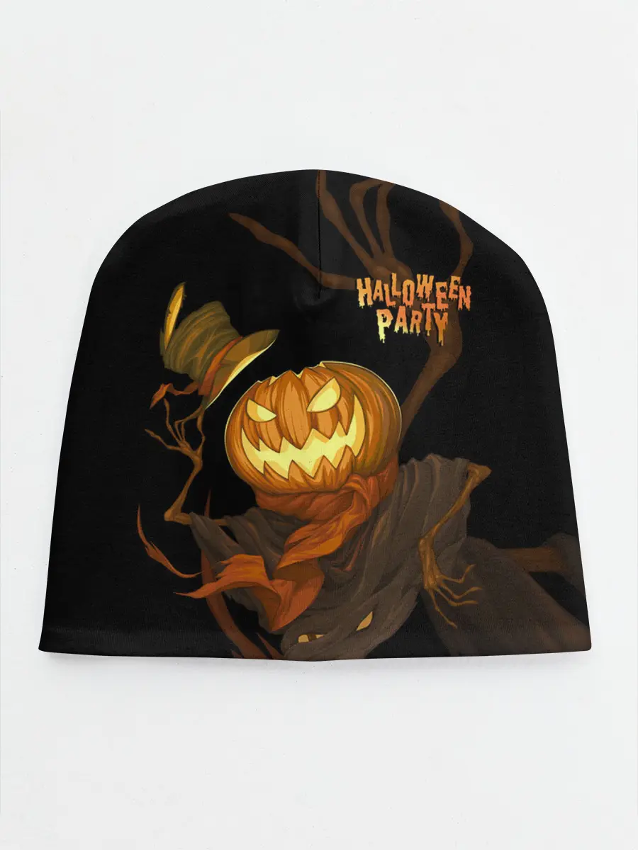 Детская шапка / Приветливая тыква на Хэллоуин