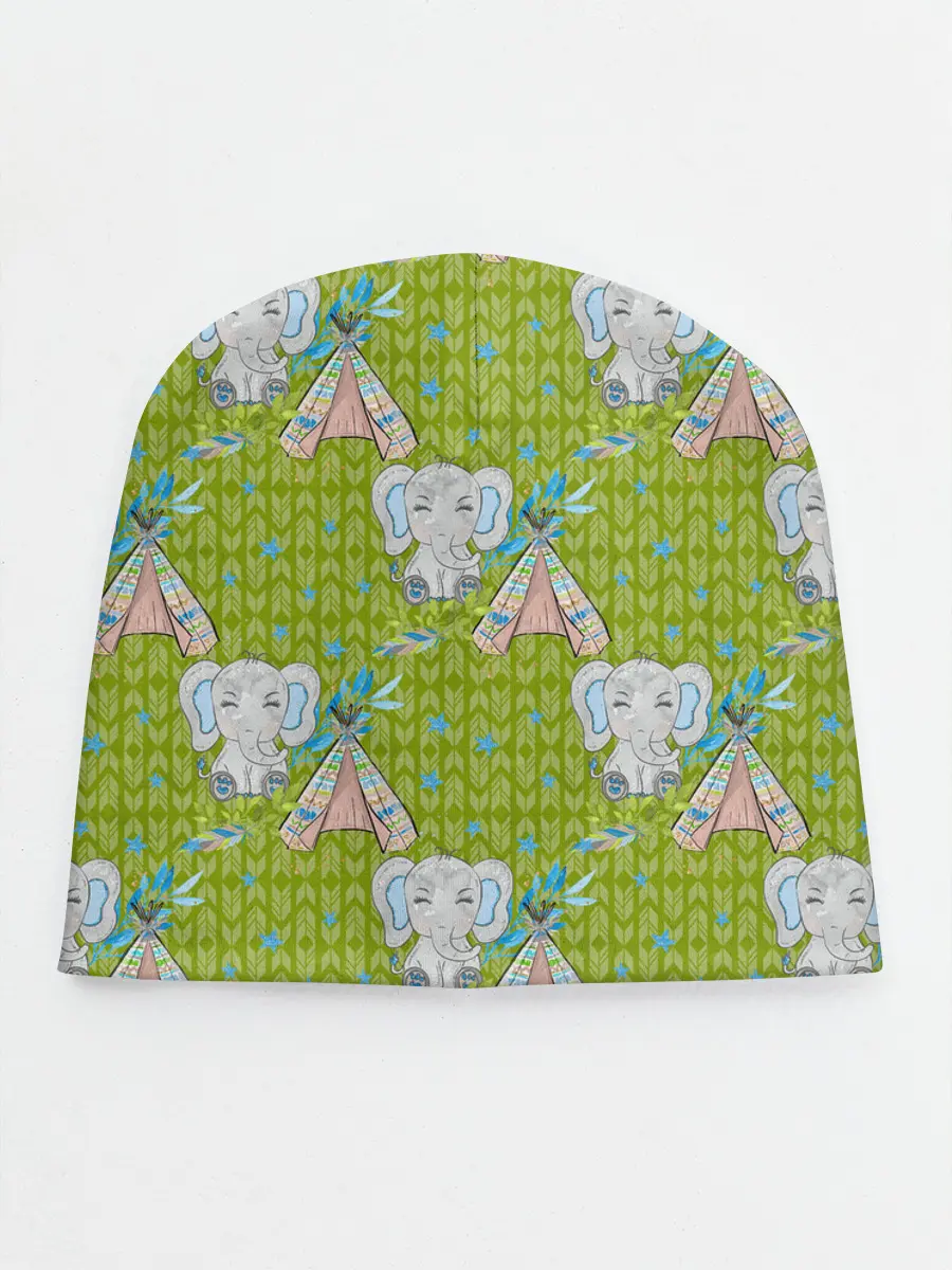 Детская шапка / Слоник и вигвам