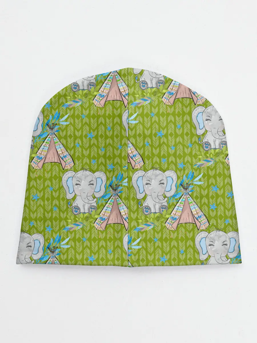 Детская шапка / Слоник и вигвам